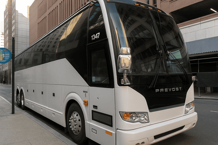 a Charter Bus Rental Longmont coach bus